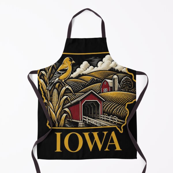 Item preview, Iowa Shirt Gold Black State Pride Design designed and sold by SunnyDesign82.
