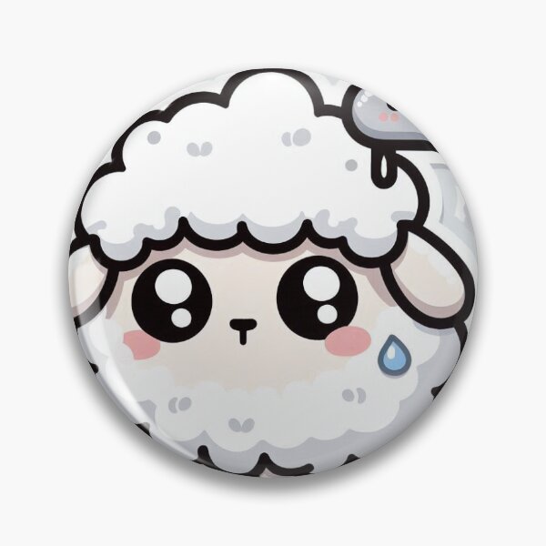 Item preview, Kawaii Brain Fog Sheep Sticker designed and sold by PastelPawsArt.