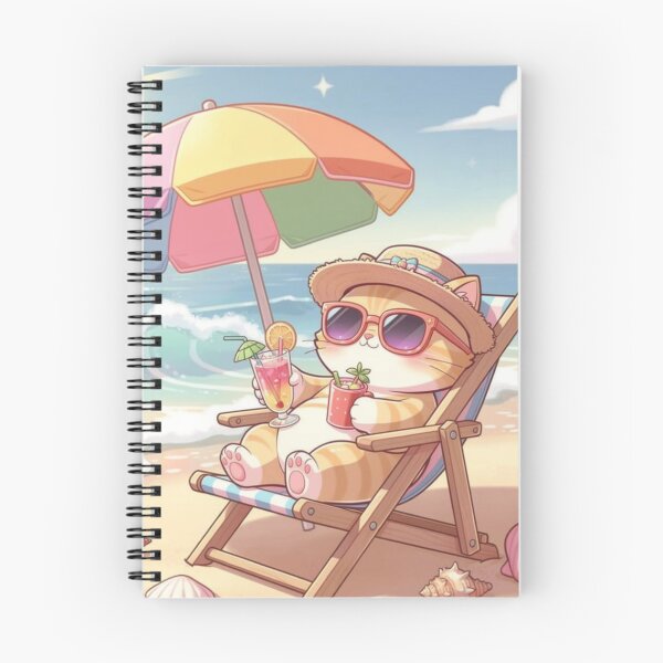 Item preview, Chill Beach Cat Summer Vacation designed and sold by Moody Vibes Studio.