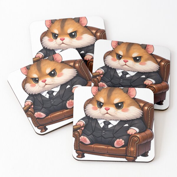 Item preview, Funny Hamster Boss in a Tiny Mafia Suit designed and sold by BarkAndArt.