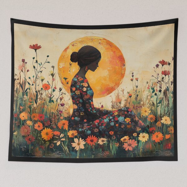 Item preview, Floral Soul Beneath the Golden Moon designed and sold by Soul Garden Studio.