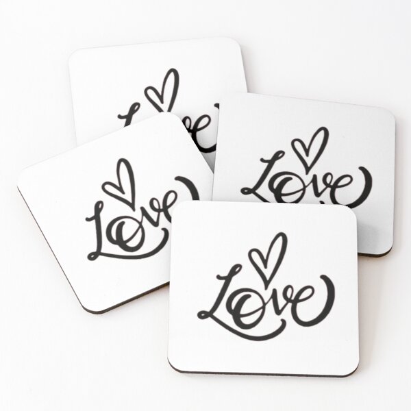 Item preview, Love Heart Script Typography Design designed and sold by PixelVibe Art.
