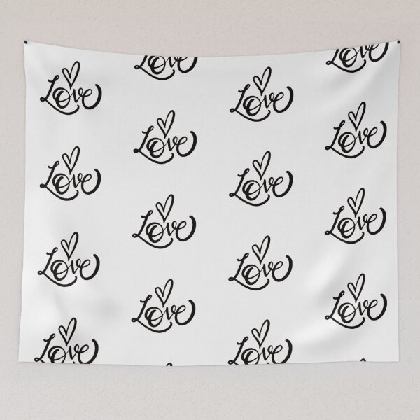 Item preview, Love Heart Script Typography Design designed and sold by PixelVibe Art.
