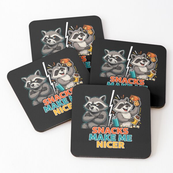 Item preview, Snacks Make Me Nicer Relatable Snack Lover Raccoon Meme designed and sold by Redgiant87x.