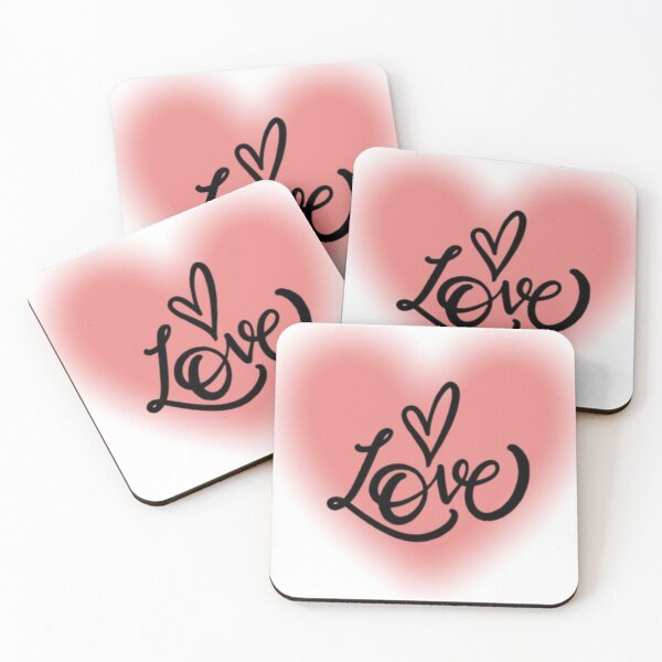 Item preview, Love Heart Background Typography Design designed and sold by PixelVibe Art.