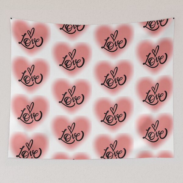 Item preview, Love Heart Background Typography Design designed and sold by PixelVibe Art.