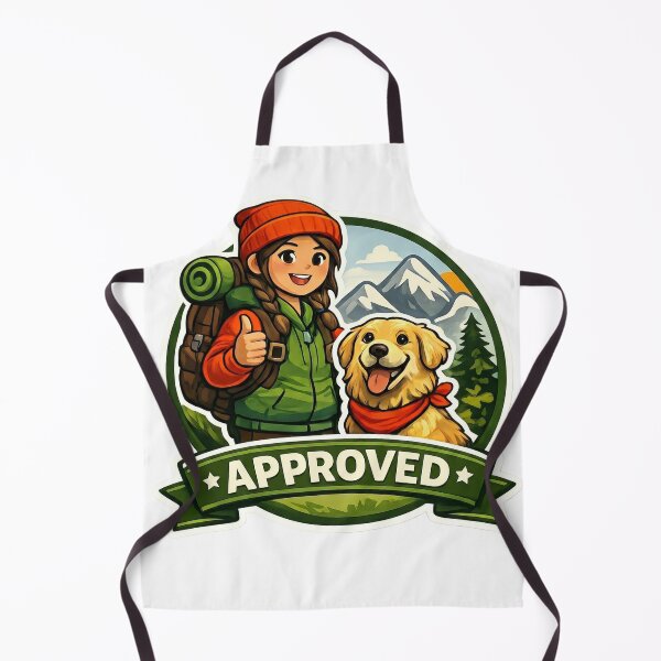 Item preview, Hiking Girl with Golden Retriever Sticker | Adventure Hiking with Dog designed and sold by venus-st.