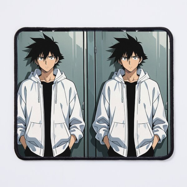 Item preview, Portrait - Elegant man white hoodie hands pockets designed and sold by AnimeShin.