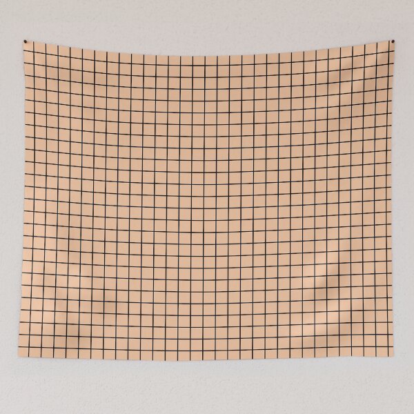 Item preview, Minimalist Peach Grid Phone Case for Girls | Soft Orange Checkered Journal for Students | Light Peach Grid Pattern Blanket for Mom | Pastel Coral Checkerboard Tote Bag for Teachers designed and sold by VivaFy.
