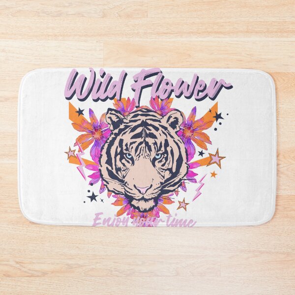 Item preview, Wild Flower Tiger Enjoy Your Time Floral Bold Graphic T-Shirt designed and sold by Atique Creations.