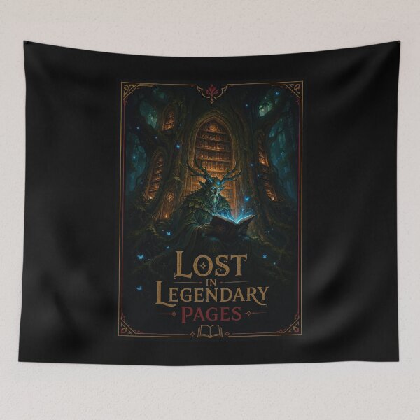 Item preview, Lost in Legendary Pages Fantasy Book Poster  designed and sold by Sketchlegacy.