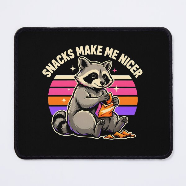 Item preview, Snacks Make Me Nicer Cute Raccoon Meme Humor for Everyday Wear designed and sold by Redgiant87x.