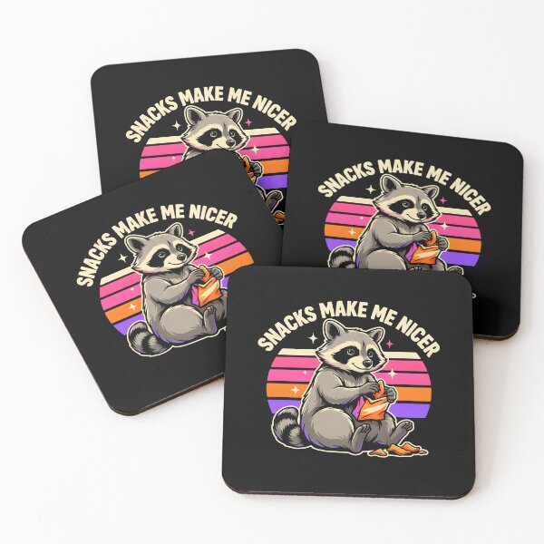 Item preview, Snacks Make Me Nicer Cute Raccoon Meme Humor for Everyday Wear designed and sold by Redgiant87x.