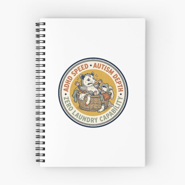 Item preview, AuDHD Neurodivergent Paradox Chaos Routine Sarcastic Retro Badge Graphic designed and sold by Osmose-Studio ⭐⭐⭐⭐⭐.