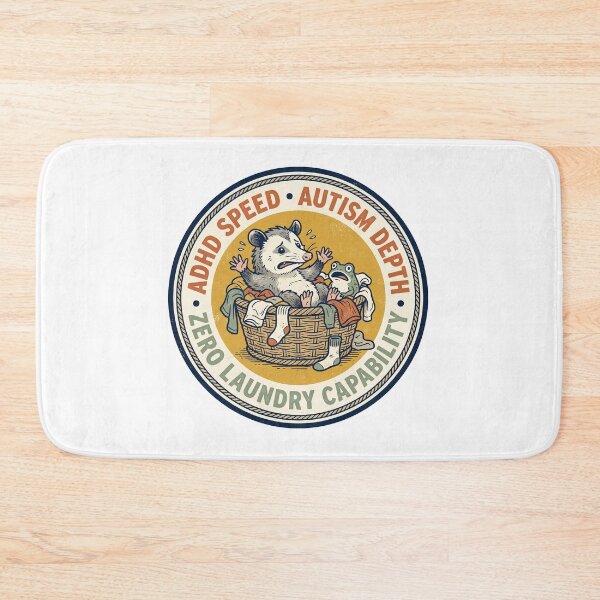 Item preview, AuDHD Neurodivergent Paradox Chaos Routine Sarcastic Retro Badge Graphic designed and sold by Osmose-Studio ⭐⭐⭐⭐⭐.
