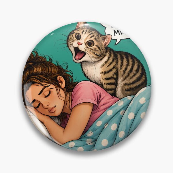 Item preview, Funny Cat Wake Up Call designed and sold by MischiefPaws.