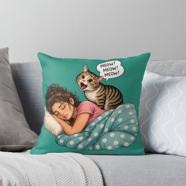 Item preview, Funny Cat Wake Up Call designed and sold by MischiefPaws.