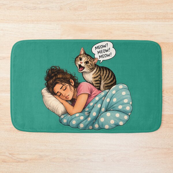 Item preview, Funny Cat Wake Up Call designed and sold by MischiefPaws.