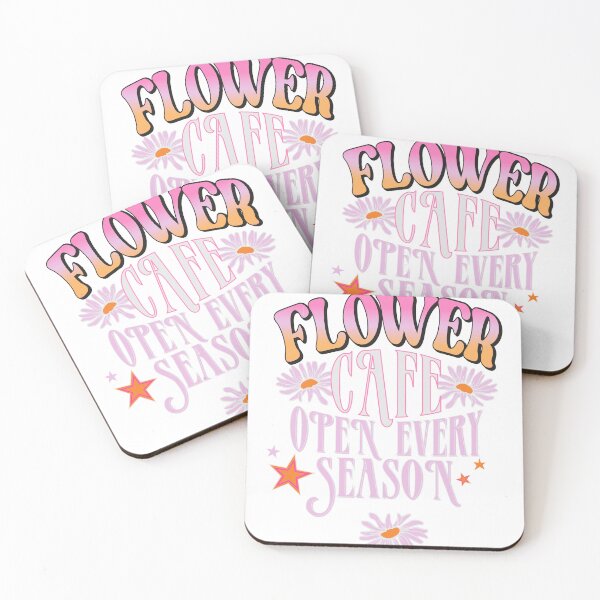 Item preview, Flower Cafe Open Every Season Retro Daisy Typography T-Shirt designed and sold by Atique Creations.