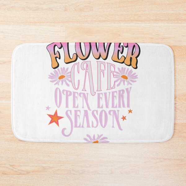 Item preview, Flower Cafe Open Every Season Retro Daisy Typography T-Shirt designed and sold by Atique Creations.
