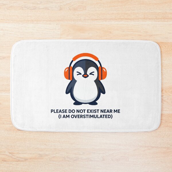 Item preview, Sensory Overload Overstimulated Penguin Noise Canceling Headphones Design designed and sold by Osmose-Studio ⭐⭐⭐⭐⭐.