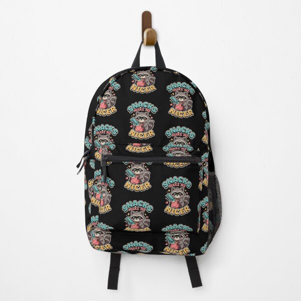 Item preview, Snacks Make Me Nicer Playful Raccoon Lovers with Snack Humor designed and sold by Redgiant87x.