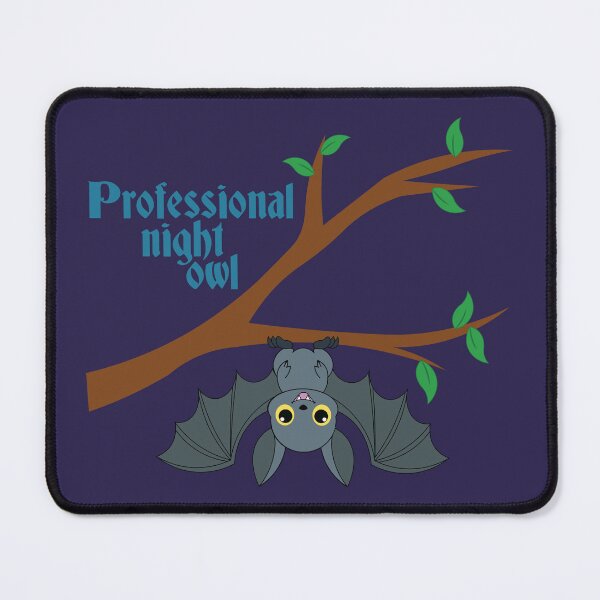 Item preview, Professional Night Owl Cute Bat Hanging From Branch designed and sold by Hallowed Artistry.