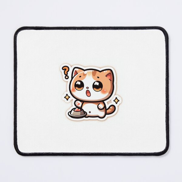 Item preview, Kawaii Forgot To Eat Cat Sticker designed and sold by PastelPawsArt.