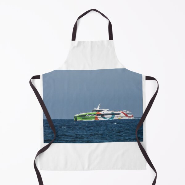 Item preview, Colorful GozoFast Ferry Crossing Open Sea With Waves and Coastal Passenger Transport Service designed and sold by Nmallia.