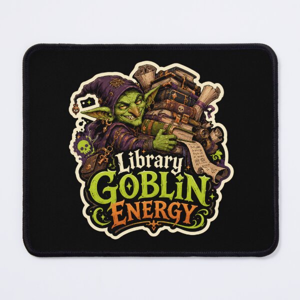 Item preview, Library Goblin Energy Fantasy Book Sticker designed and sold by Sketchlegacy.