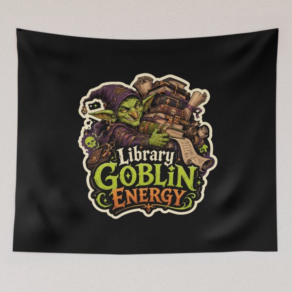 Item preview, Library Goblin Energy Fantasy Book Sticker  designed and sold by Sketchlegacy.