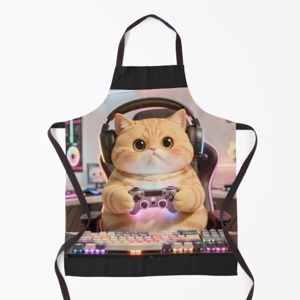 Item preview, Focused Gamer Cat With Headset designed and sold by Moody Vibes Studio.
