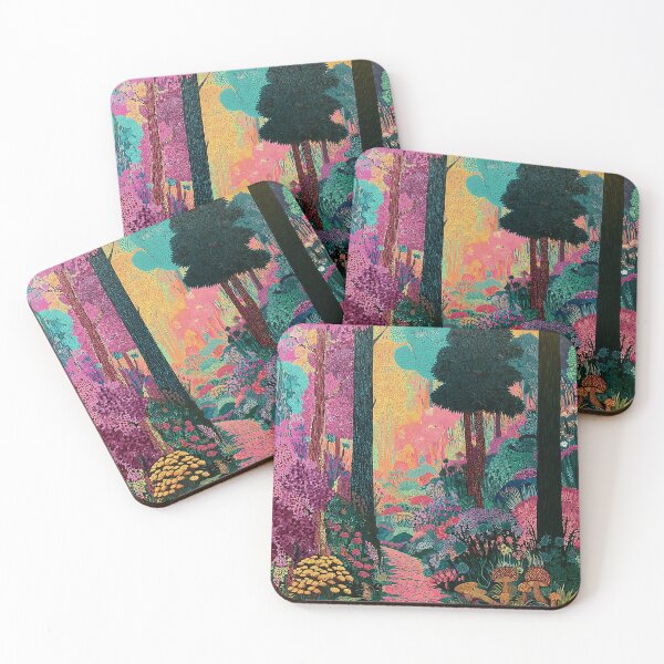 Item preview, Bright Neon Colorful Floral Forest designed and sold by Neika Shimm Designs.