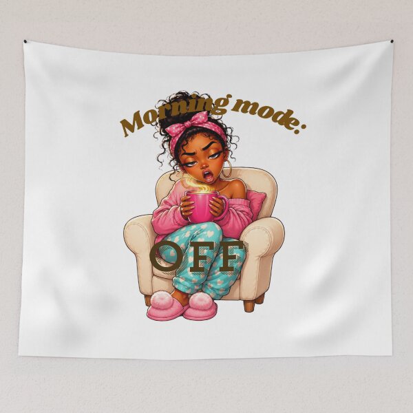 Item preview, Morning Mode Off Funny Coffee Girl T-Shirt designed and sold by Leogasup.