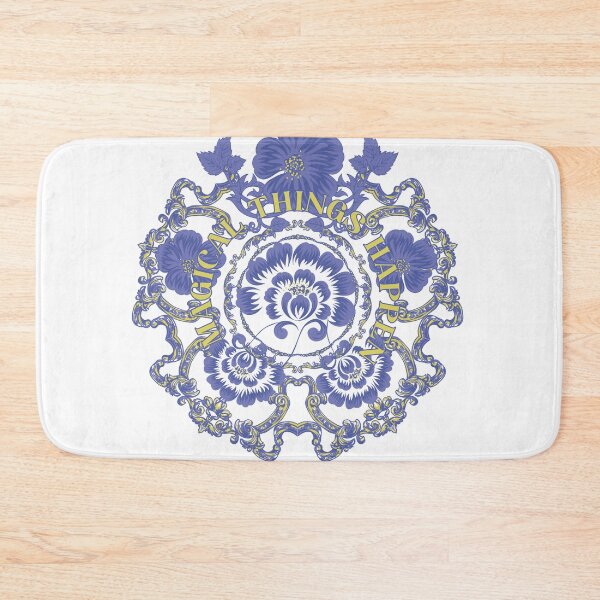 Item preview, Magical Things Happen Ornate Blue Floral Mandala T-Shirt designed and sold by Atique Creations.