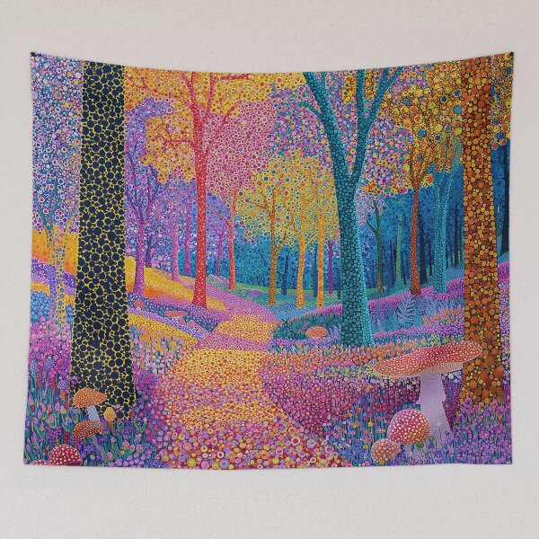 Item preview, Psychedelic Forest in Colorful Florals designed and sold by Neika Shimm Designs.
