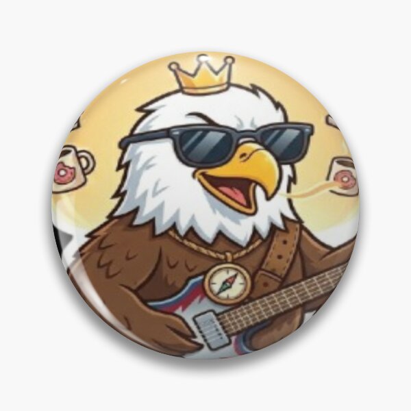 Item preview, Rocker Eagle Playing Electric Guitar Illustration designed and sold by DailySparks.