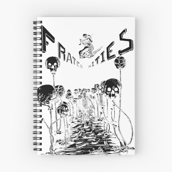 Item preview, Fraternities - 1908 Skull Art Illustration (BLACK) designed and sold by Mustang Mercantile.