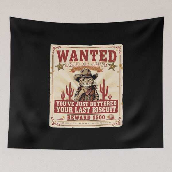 Item preview, You've Just Buttered Your Last Biscuit Funny Cowboy Cat Wild West Humor designed and sold by Redgiant87x.