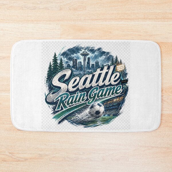 Item preview, Seattle Rain Game – Retro Soccer Fan Design designed and sold by MySheetMusicArt.