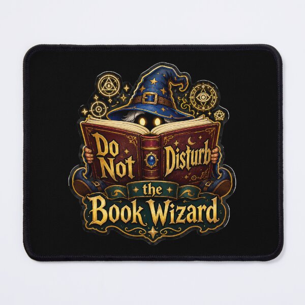 Item preview, Do Not Disturb the Book Wizard Fantasy Sticker designed and sold by Sketchlegacy.