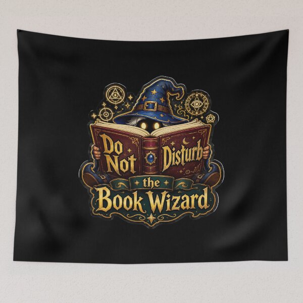 Item preview, Do Not Disturb the Book Wizard Fantasy Sticker  designed and sold by Sketchlegacy.