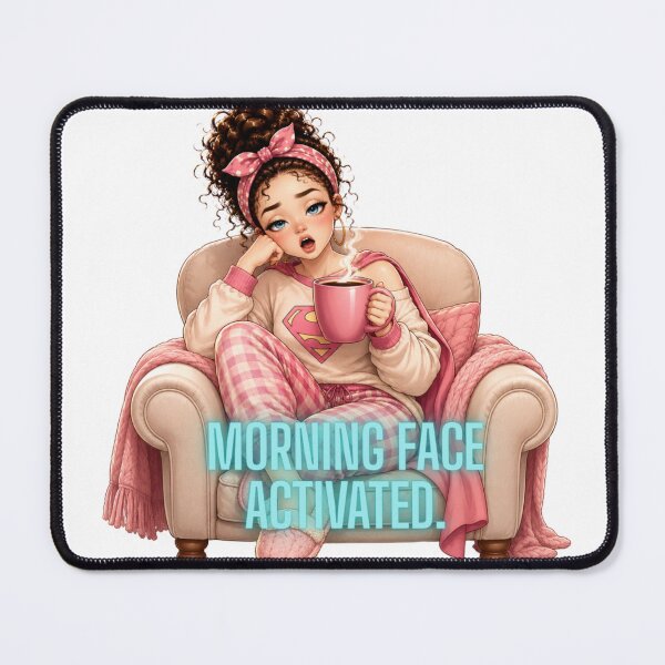 Item preview, Morning Face Activated Funny Coffee Girl T-Shirt designed and sold by Leogasup.