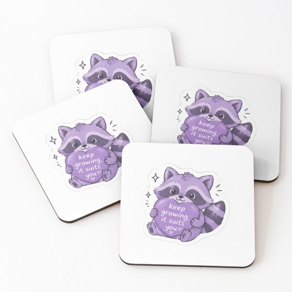 Item preview, Growth Raccoon Sticker designed and sold by Snikdha.