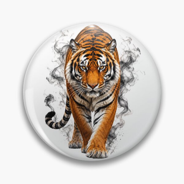 Item preview, Majestic Smoke Tiger – Fierce Wild Predator Art designed and sold by Evening Twilight.
