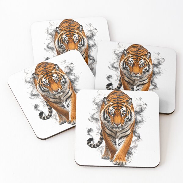 Item preview, Majestic Smoke Tiger – Fierce Wild Predator Art designed and sold by Evening Twilight.