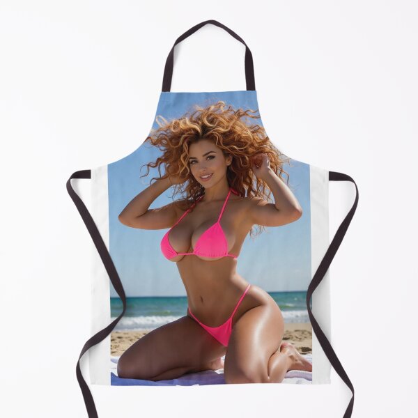 Item preview, Pink Bikini Beach Goddess | Windblown Hair Summer Beauty designed and sold by ITSimagination.