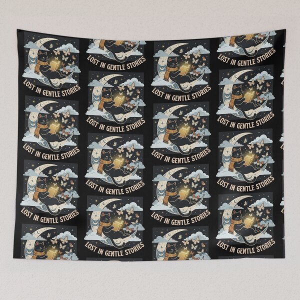 Item preview, Lost in Gentle Stories – Cozy Cat Moon Design  designed and sold by Dogandesighn.