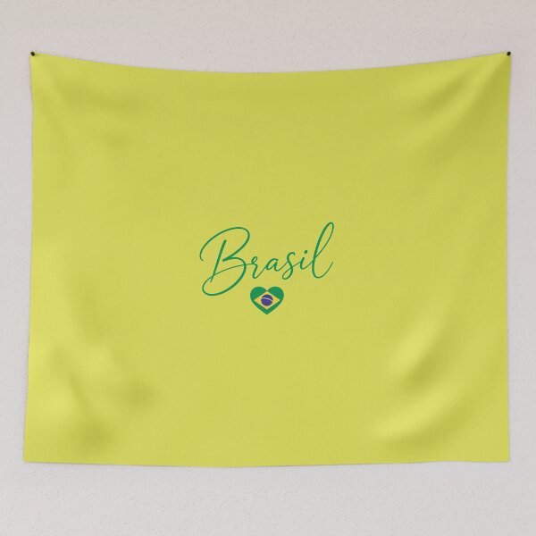 Item preview, Brasil Football, Retro Brazil Flag Heart designed and sold by littlemiscat.