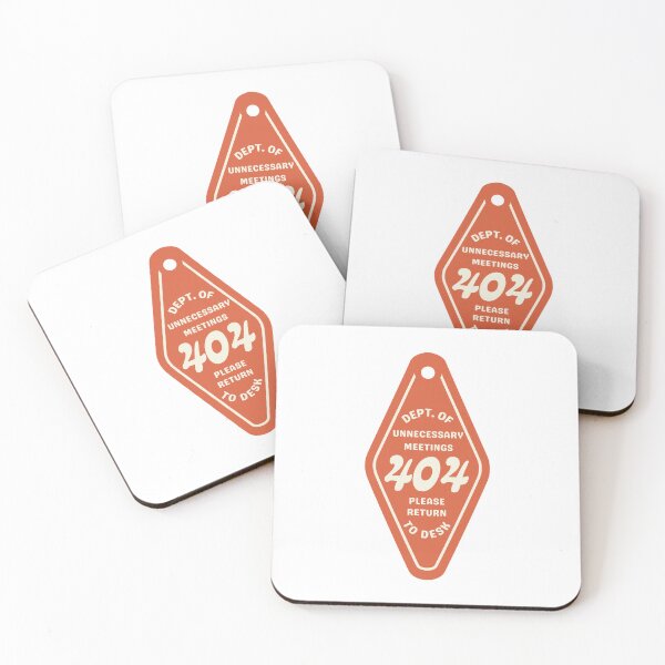 Item preview, Dept. of Unnecessary Meetings 404 | Funny Retro Motel Keychain Office Humor designed and sold by PolarisCreative.